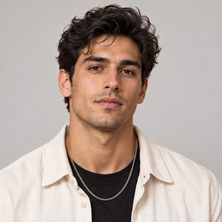 Fictional adult left-role reference portrait